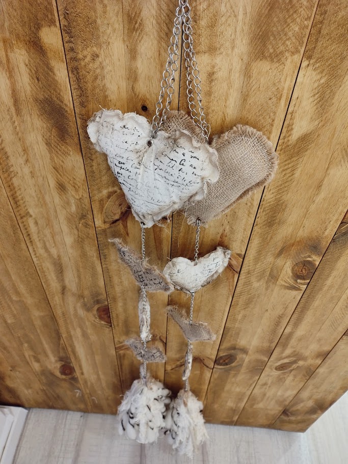 Colgante corazones vintage - Satanama 