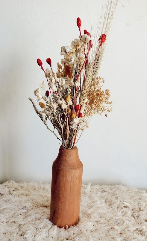 Florero nordico 'Cristal' con flores incluidas - Satanama 