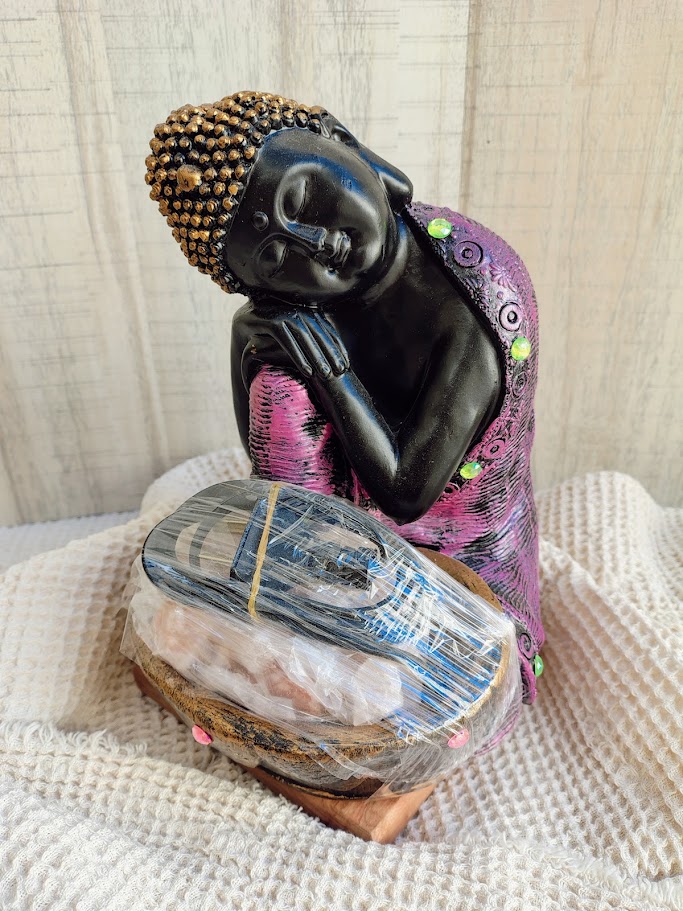 Lampara de sal buda 24cm