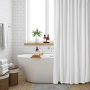 Set cortina de baño simil tusor + 12 ganchos plasticos - Jean Cartier