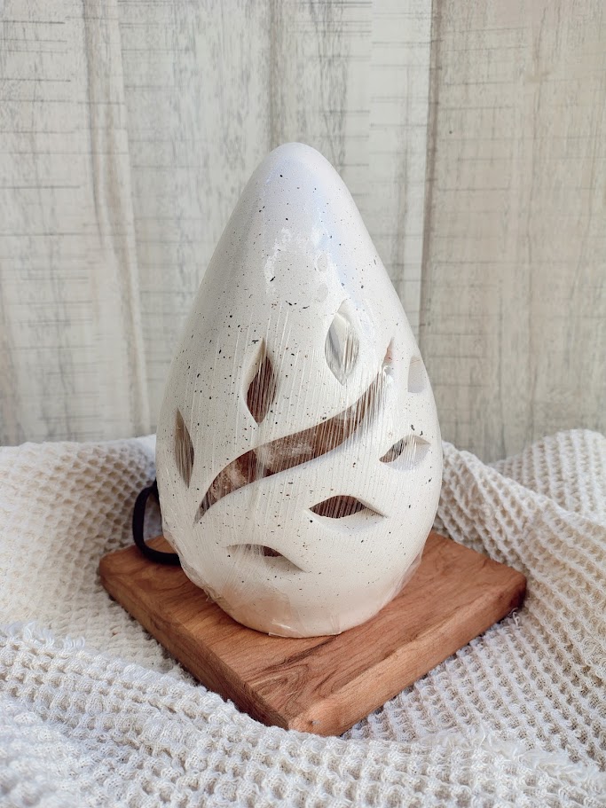 Lampara de sal huevo calado