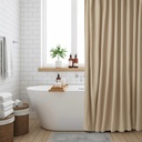 Set cortina de baño simil tusor + 12 ganchos plasticos - Jean Cartier