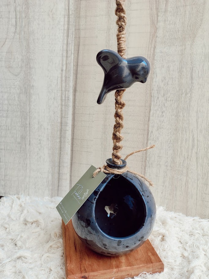 Maceta de ceramica grande - Linea 'Gota-colibri'