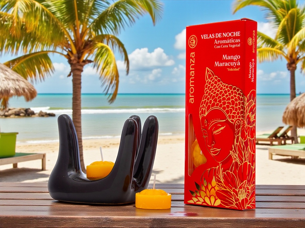 Velas de noche x10u aromaticas con cera vegetal - Aromanza 