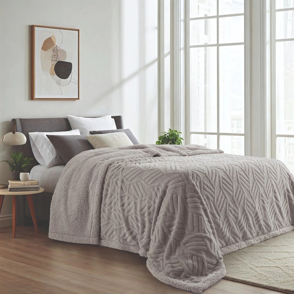 Cubrecama doble pesada, de corderito 'Roma' KING - Jean Cartier 