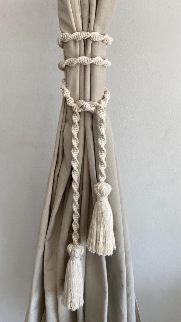 Sujeta cortina de macrame 'Tavré' x2 - Satanama 