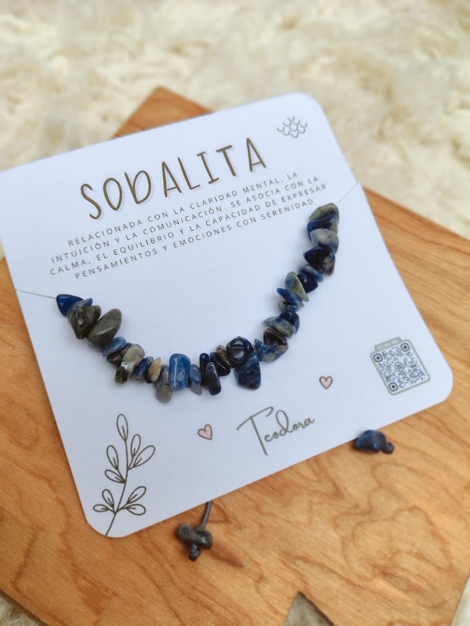 Pulsera de piedras energeticas 'Sodalita' - Teodora