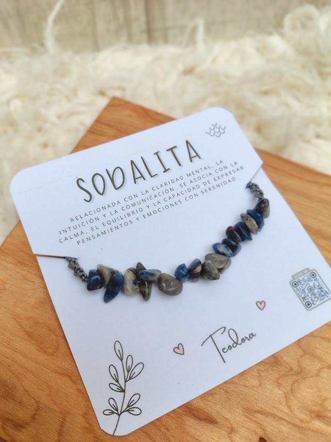 Pulsera de piedras energeticas 'Sodalita' - Teodora