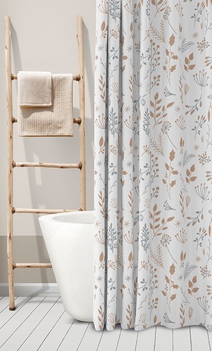 Cortina de baño de vinilo estampada - Jean Cartier