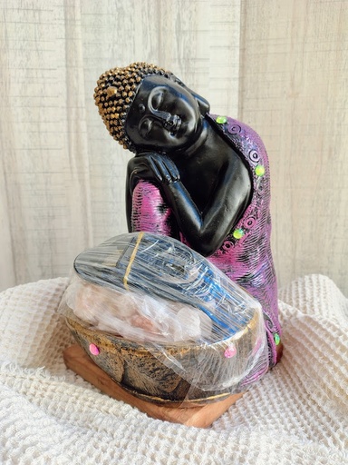 Lampara de sal buda 24cm