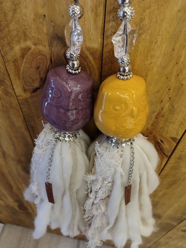 Borla de ceramica 'Buhos' - Satanama 