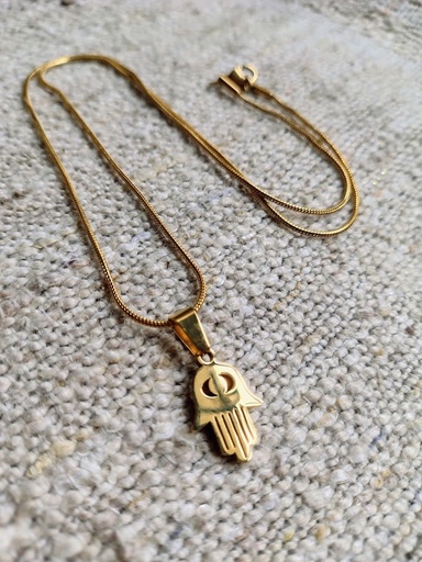 Collar Lucky - Acero dorado 