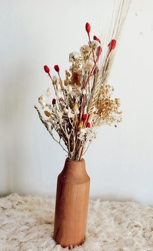 Florero nordico 'Cristal' con flores incluidas - Satanama 