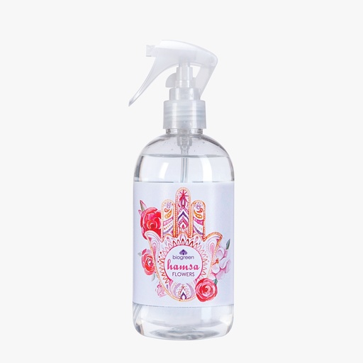 Aromatizante textil  repuesto 330ml "Hamsa flowers" - Biogreen