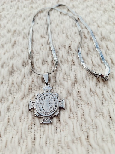 Collar Cruz San Benito - Acero quirurgico 