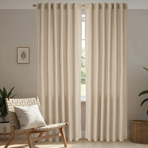 Juego de cortinas simil lino 'Veneza' - Jean Cartier