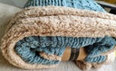 Frazada flannel labrado con corderito 2 1/2 plaza - Pimar 