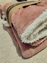 Frazada B Paris coral fleece con corderito 2 1/2 plaza - Pimar 
