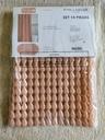 Set cortina de baño plástica con alfombra antideslizante PVC y ganchos - Jean Cartier