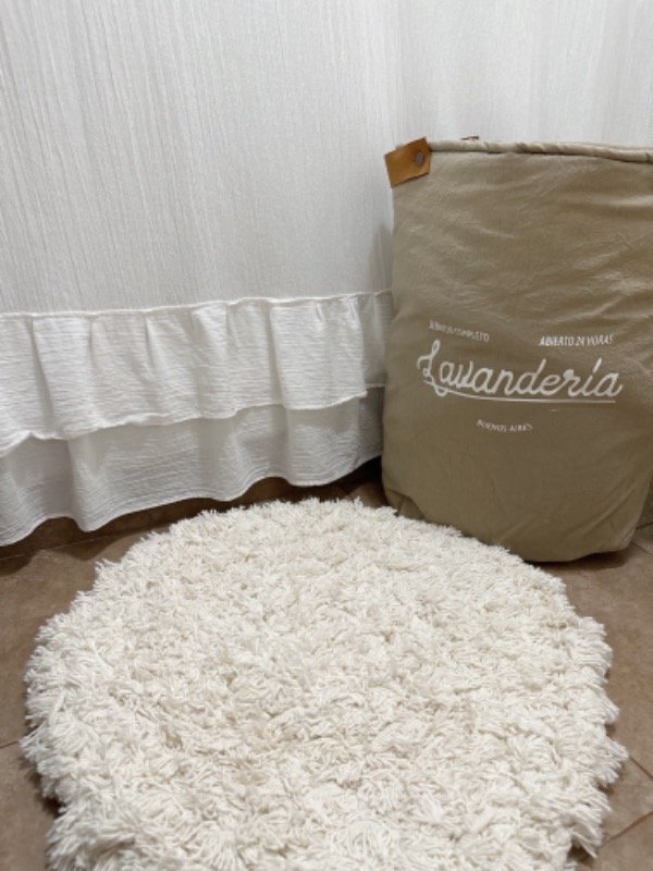 Alfombra de telar redondas crudas - 55cm