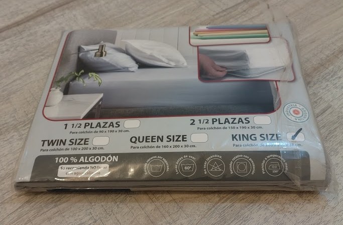 Sábana ajustable de QUEEN plaza - Texhaus 