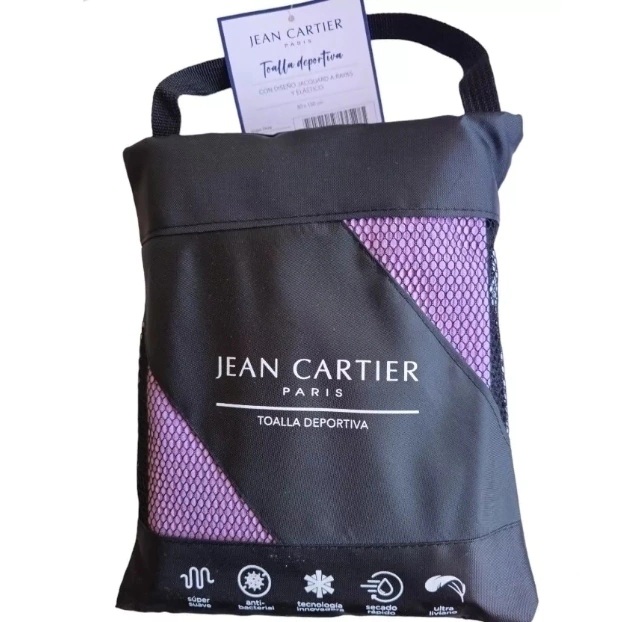 Toallón de secado rápido deportivo, con estuche cuadrado - Jean Cartier
