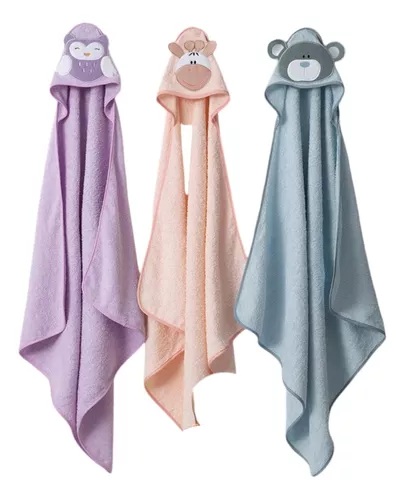 Toallón para bebé con capucha selva - Jean Cartier 