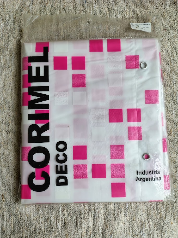 Cortinas de baño con protector y ganchos - Corimel Deco