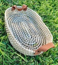 Bandeja ovalada con asas de gamuza 35x25x5cm - Palma Caranday