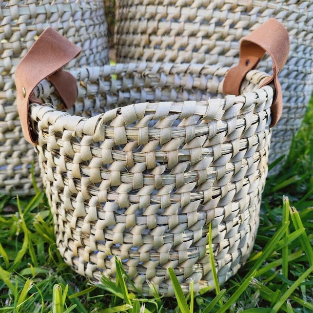 Cesto con asas de gamuza 20x15cm - Palma Caranday