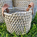 Cesto con asas de gamuza 20x15cm - Palma Caranday
