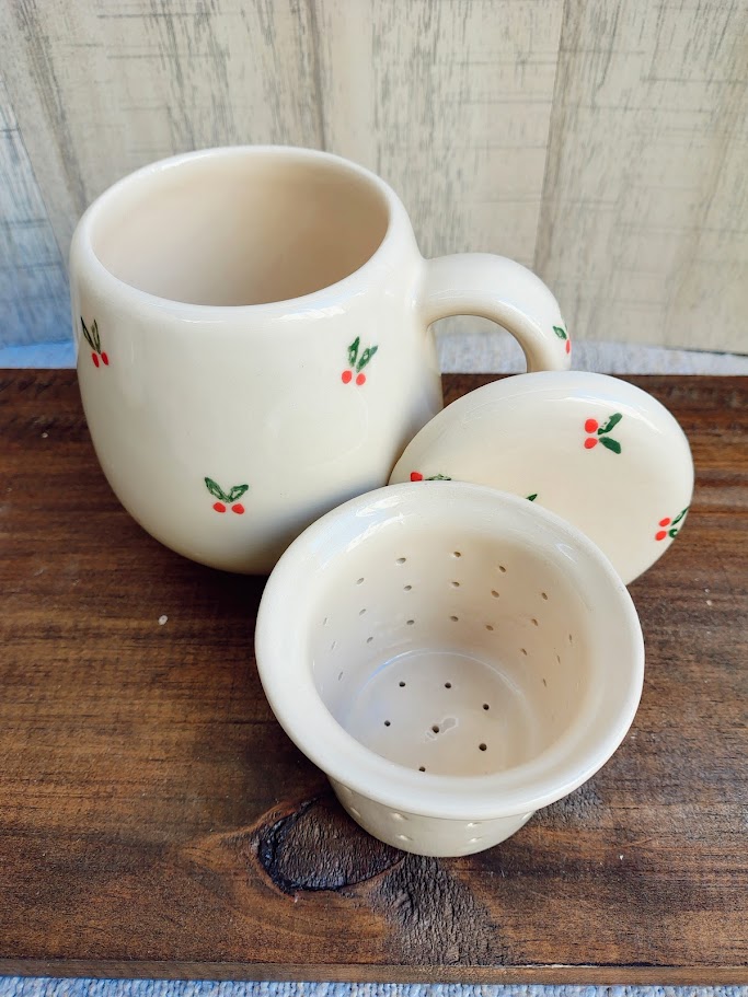 Taza infusora de cerámica