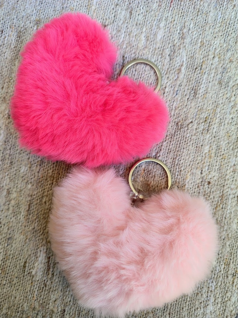 Llaveros peluche corazón