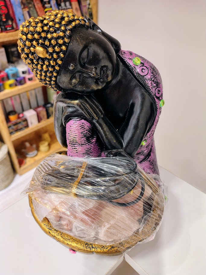 Lampara de sal buda 24cm