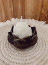 Porta vela flor de loto, con vela incluida - Satanama 