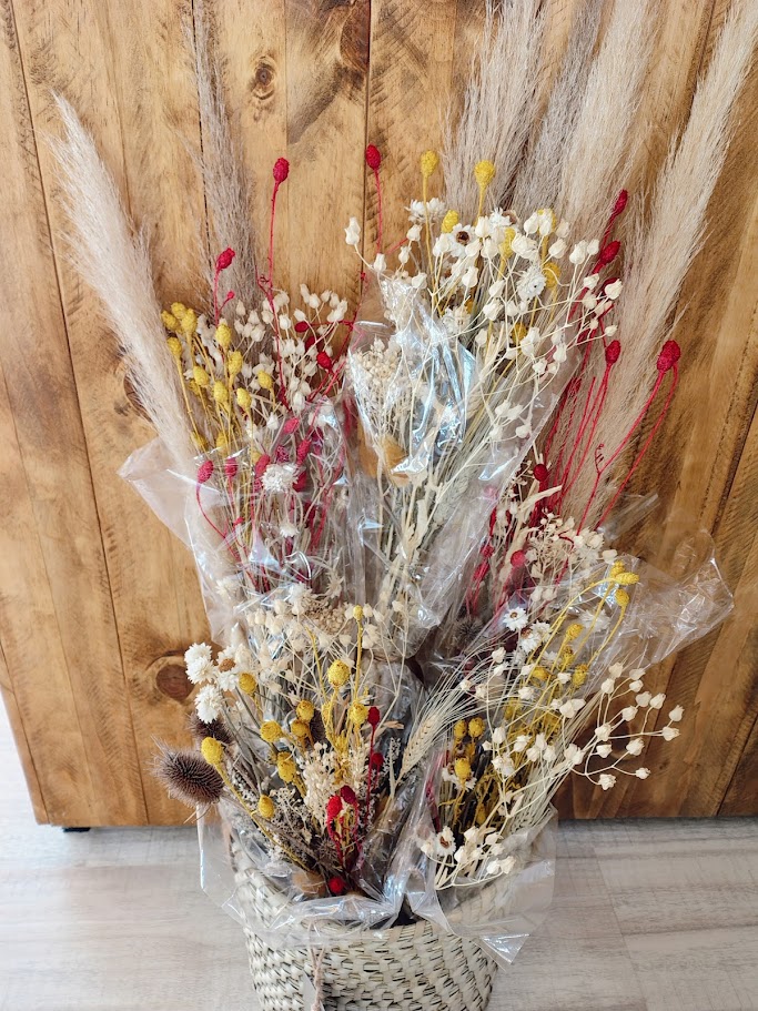 Ramo grande de flores secas
