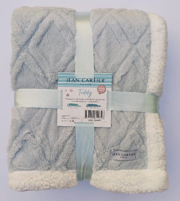 Frazada de bebé Teddy doble corderito cuna - Jean Cartier