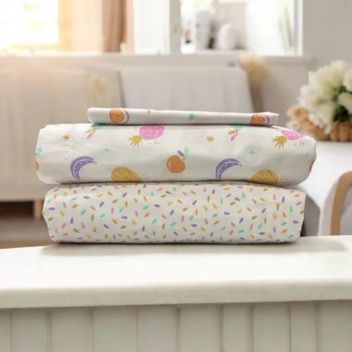 Juego de sábanas cuna funcional - Arcoiris Baby
