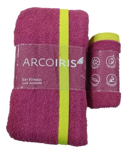 Juego de toalla y toallon - Arcoiris Fitness