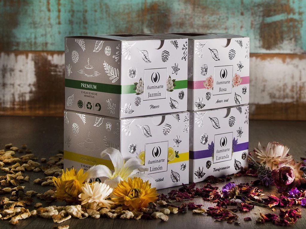 Velas aromaticas cubo x12 unidades - Iluminarte