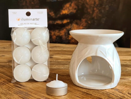 Velas de noche x 6 unidades blancas neutras - Iluminarte