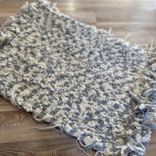 Alfombra de telar mullida, jaspeada gris nube - 60x45cm 