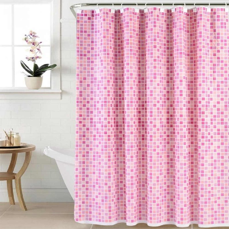 Cortinas de baño con protector y ganchos - Corimel Deco