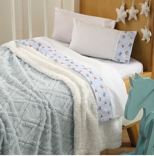 Frazada de bebé Teddy doble corderito cuna - Jean Cartier