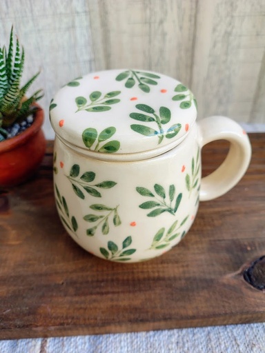 Taza infusora de ceramica
