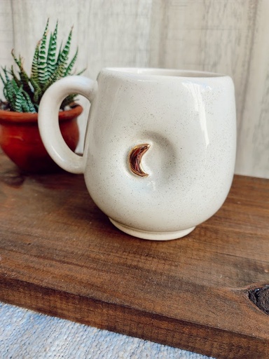 Tazas de ceramica con detalles en oro