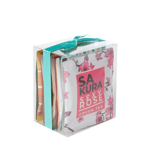 Caja transparente x 10 piramides de te en hebras - Inti Zen 
