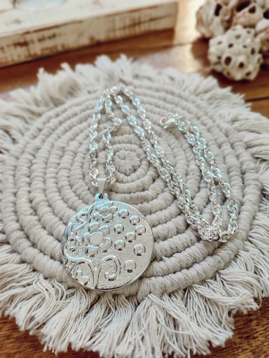 Collar Fiore - Acero blanco 
