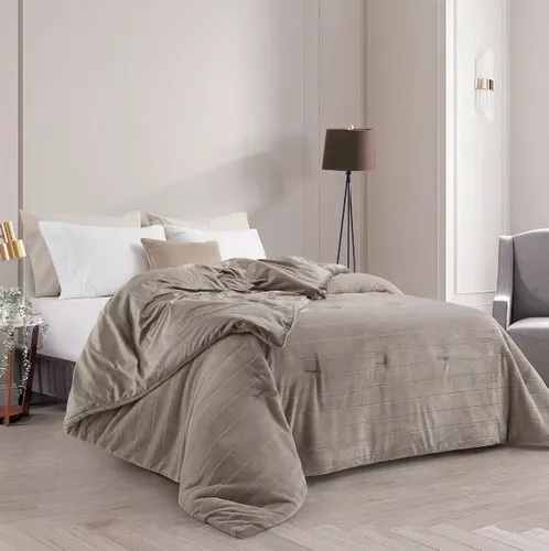 Edredon de flannel matelaseado QUEEN - Jean Cartier 