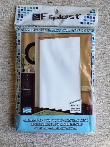 Protector cortina de baño, sin ganchos - Eliplast